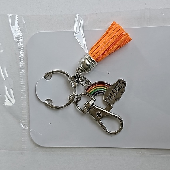 "Best Friends" 🌈 Rainbow ☁️ Keychain/Purse 🎒 Charms ~ 🎁 💝, Set of 2 👭👬👫 - Picture 4 of 4